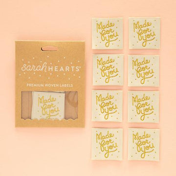 Sarah Hearts Sew in Labels: Made for You- Gold