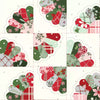 MISTLETOE & HOLLY: Dresden Fan Cheater Print-Cloud (1/4 Yard)