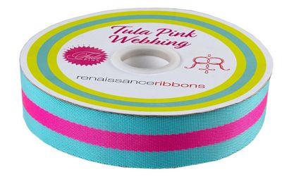 Tula Pink Webbing: 1.5 in- Sugar Rush