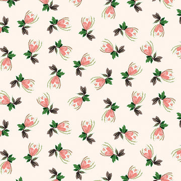 Be the Light: Whimsical Florals in Light Rose (1/4 Yard)