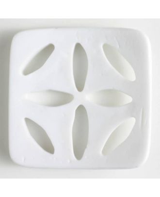 Square button 60mm-White