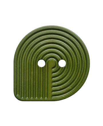 Polyamide button oval  32mm Khaki