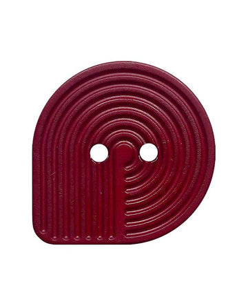 Polyamide button oval 20mm Wine Red