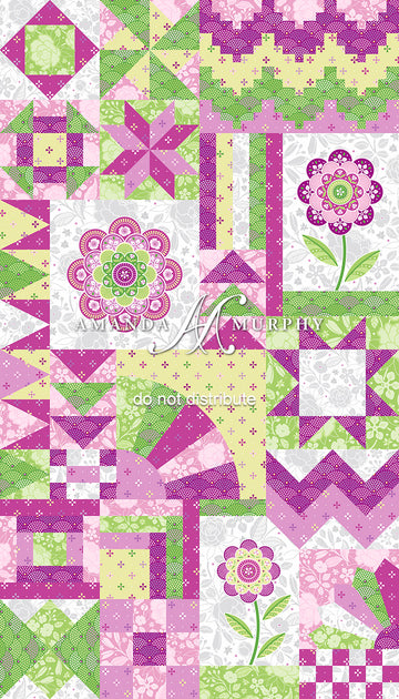 Frolic: Blossom Block Panel-Rose