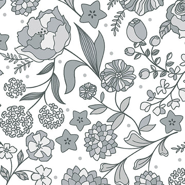 Amanda Murphy BOTANICA: Feature-Gray (1/4 Yard)