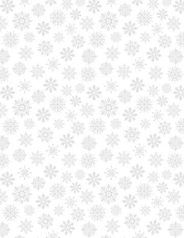 STOCKING STUFFER 2: Small Snowflakes-White/White (1/4 Yard)