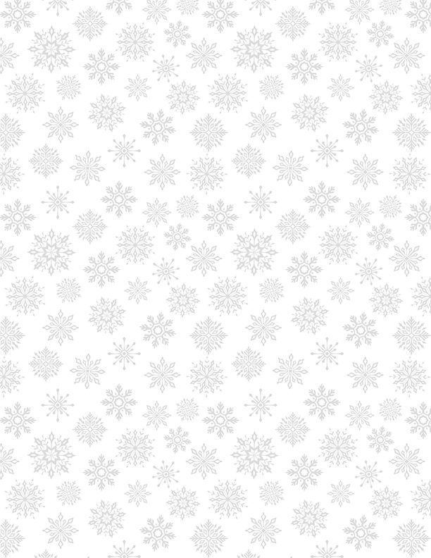 STOCKING STUFFER 2: Small Snowflakes-White/White (1/4 Yard)