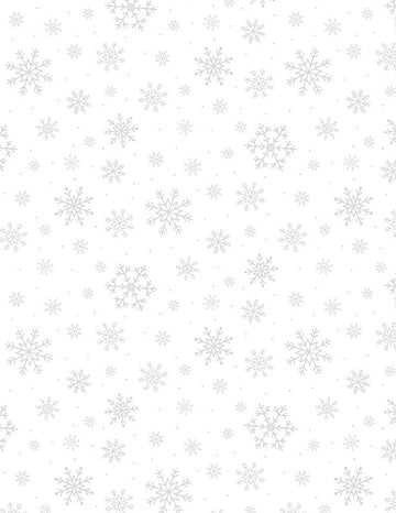 STOCKING STUFFER 2: Snowflakes All Over-White/White (1/4 Yard)