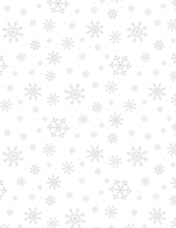 STOCKING STUFFER 2: Snowflakes All Over-White/White (1/4 Yard)