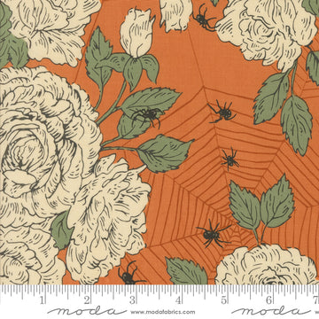 HOME SWEET HAUNT: Haunted Roses-Pumpkin (1/4 Yard)