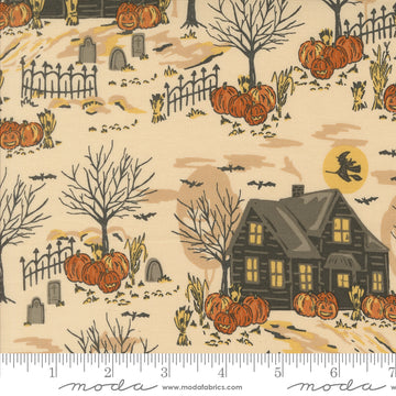 HOME SWEET HAUNT: Haunted Forest-Bone (1/4 Yard)