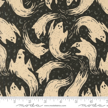 HOME SWEET HAUNT: Ghostly Ghost-Midnight (1/4 Yard)