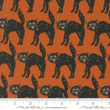 HOME SWEET HAUNT: Little Black Cat-Rust (1/4 Yard)