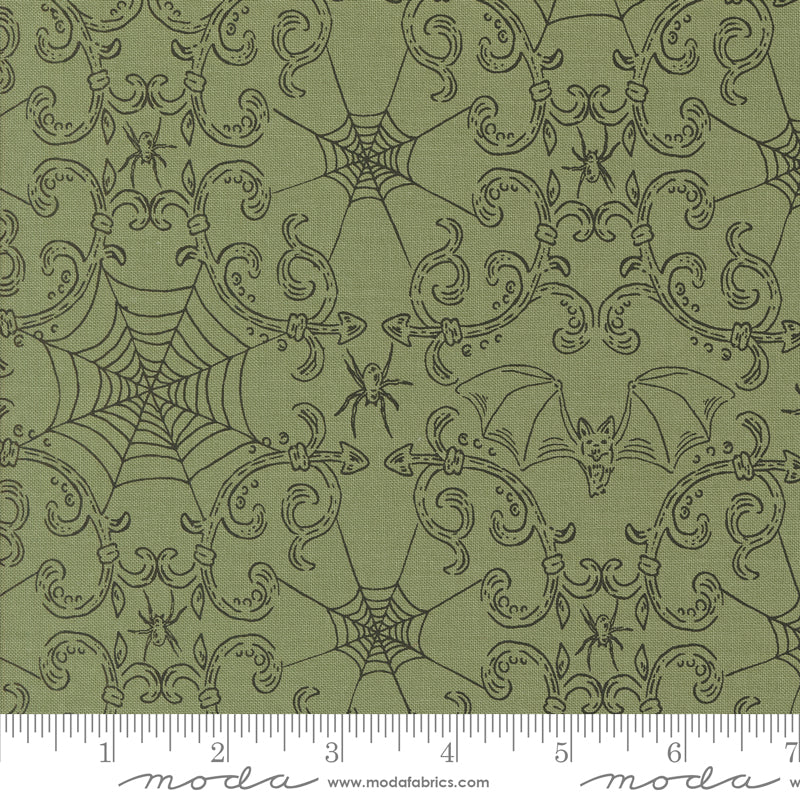 HOME SWEET HAUNT: Rod Iron-Moss (1/4 Yard)