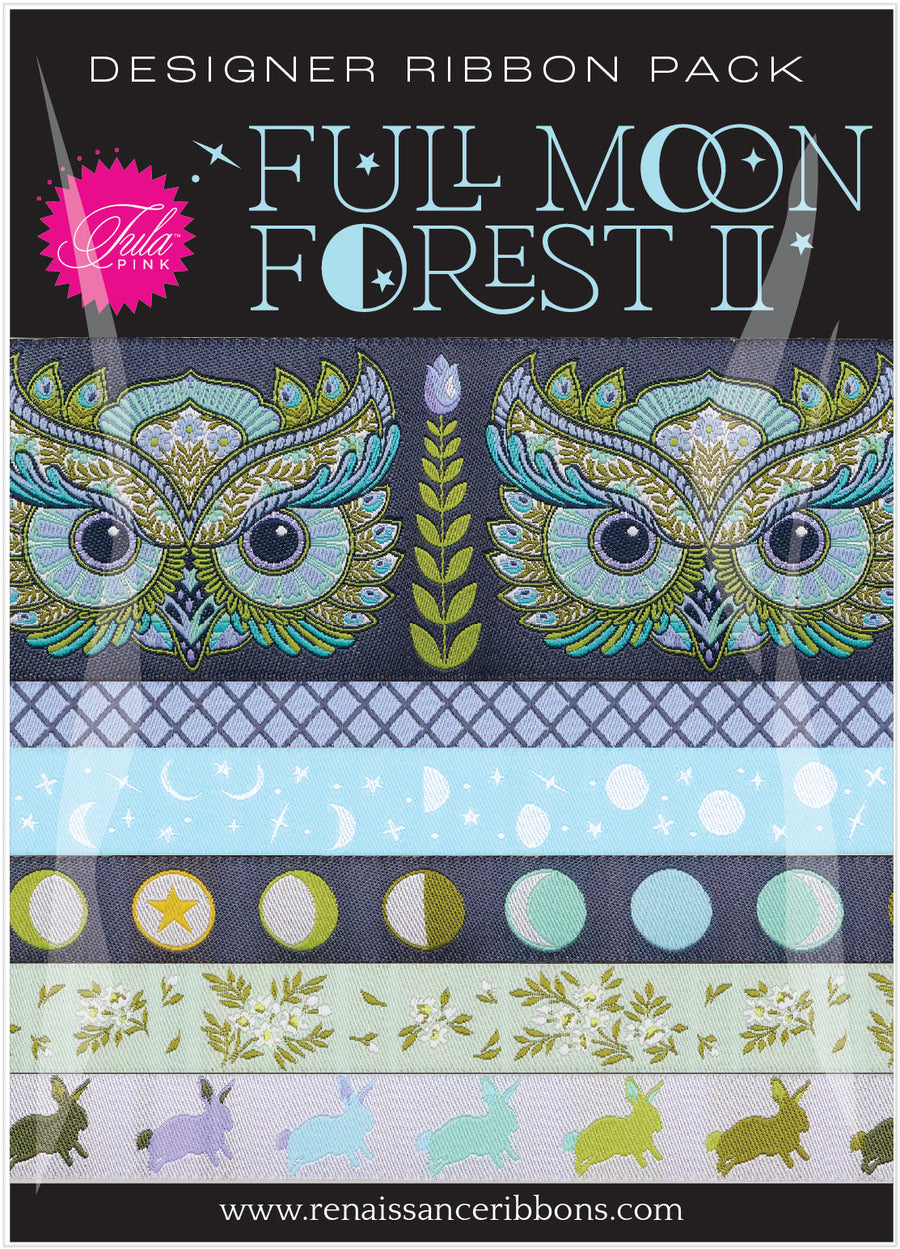 Tula Pink FULL MOON FOREST II: Starlight-Designer Ribbon Pack