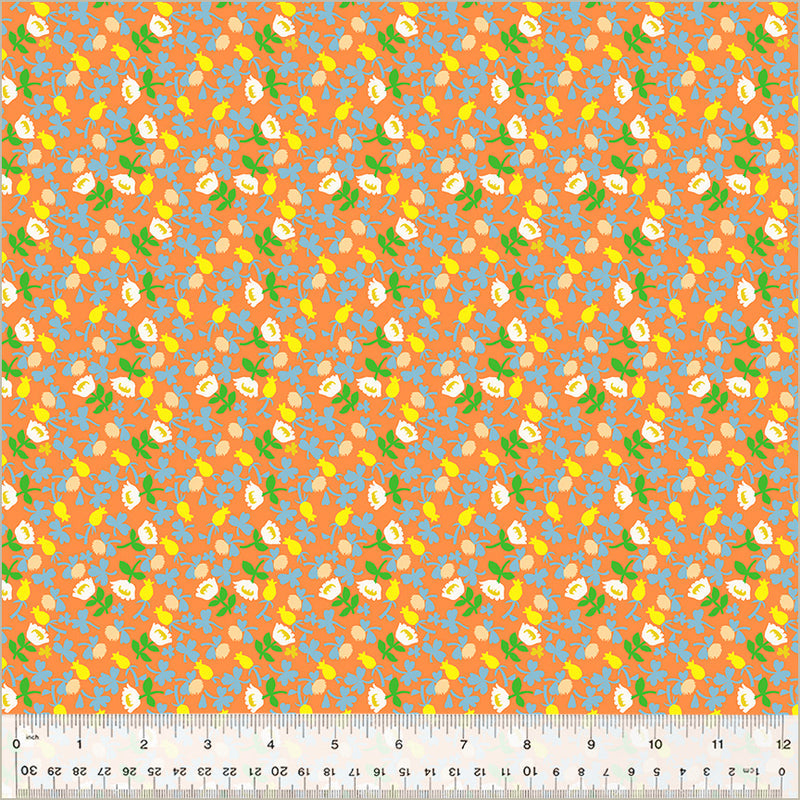 Heather Ross STUDIO EDIT: Calico-Orange (1/4 Yard)