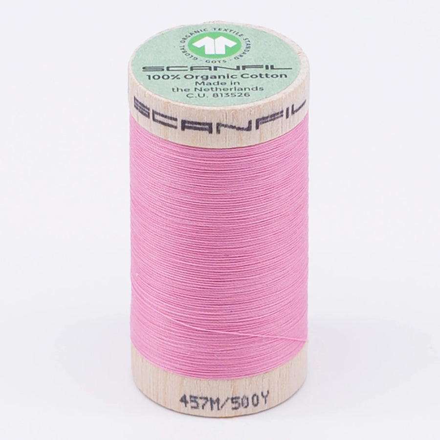Scanfil: Organic Cotton Thread 50wt- Candy Pink 4809