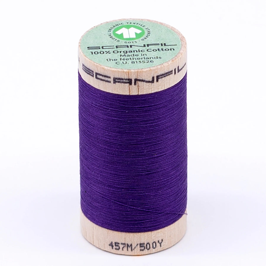 Scanfil: Organic Cotton Thread 50wt- Royal Purple 4813