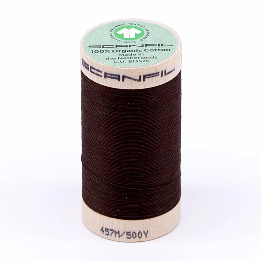 Scanfil: Organic Cotton Thread 50wt- Cocoa Brown 4829