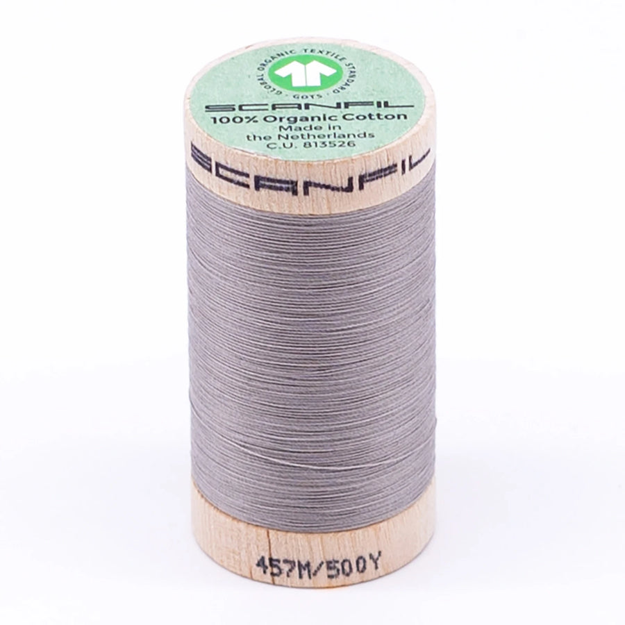 Scanfil: Organic Cotton Thread 50wt- Chateau Gray 4831