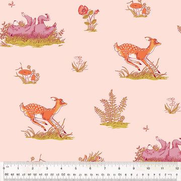 Heather Ross FORESTBURGH: Beargrass-Blush (1/4 Yard)