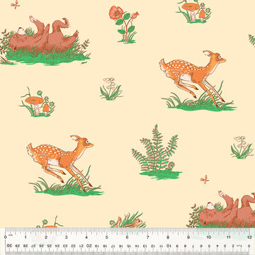 Heather Ross FORESTBURGH: Beargrass-Peach (1/4 Yard)