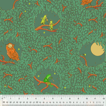 Heather Ross FORESTBURGH: Night Music-Leaf (1/4 Yard)