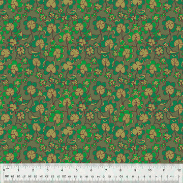 FORESTBURGH: Clover-Olive (1/4 Yard)