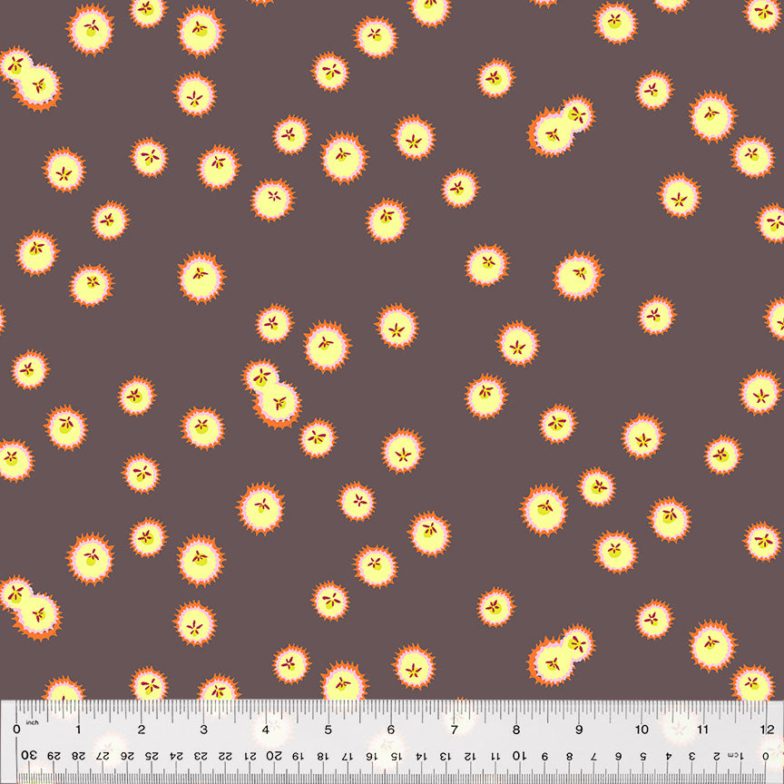 Heather Ross FORESTBURGH: Firefly-Plum (1/4 Yard)