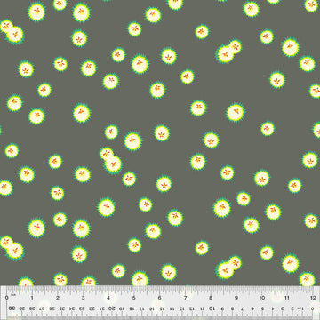 Heather Ross FORESTBURGH: Firefly-Dark Grey (1/4 Yard)