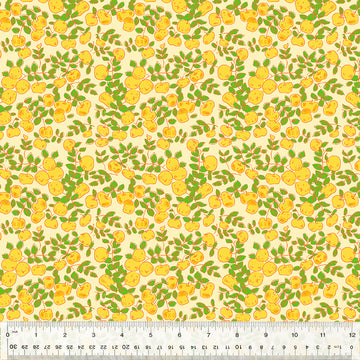 Heather Ross FORESTBURGH: Apples-Yellow (1/4 Yard)