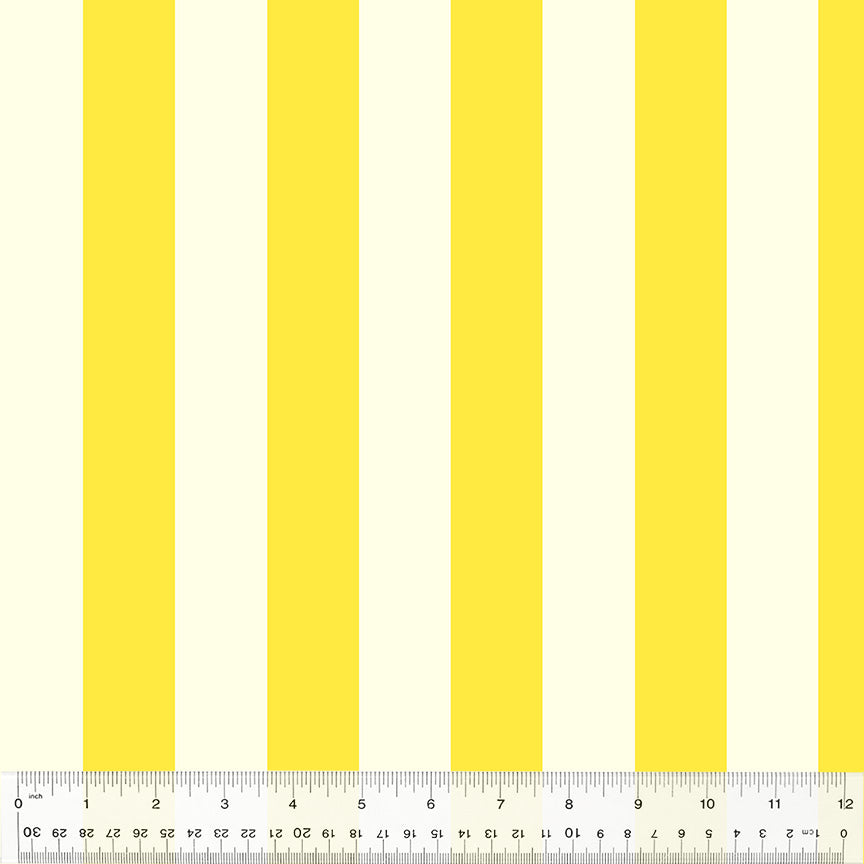 Heather Ross FORESTBURGH: Broadstripe-Yellow (1/4 Yard)