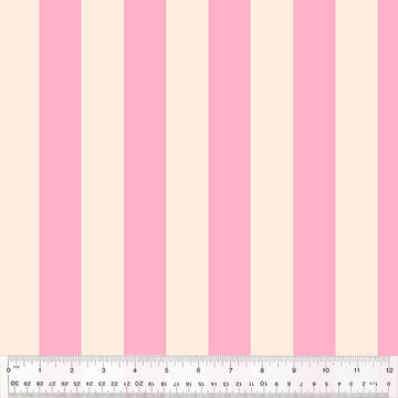 Heather Ross FORESTBURGH: Broadstripe-Pink (1/4 Yard)