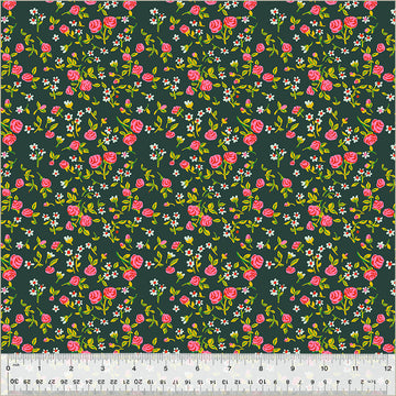 Heather Ross BY HAND: Mousy Floral-Pasture (1/4 Yard)