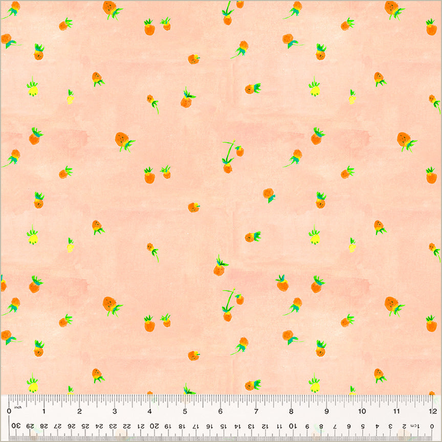 Heather Ross BY HAND: Wild Strawberries-Blush (1/4 Yard)