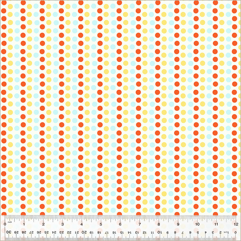 Heather Ross STUDIO EDIT: Dots-Blue/Yellow (1/4 Yard)