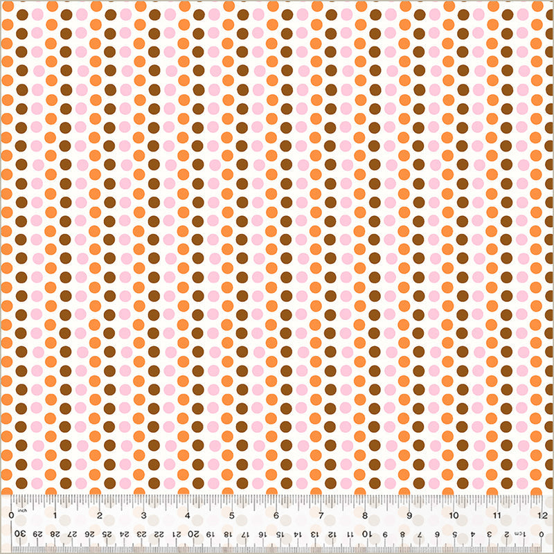 Heather Ross STUDIO EDIT: Dots-Pink/Orange (1/4 Yard)
