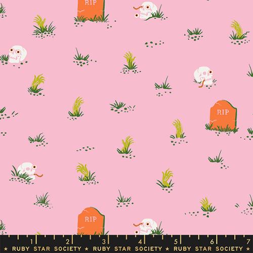 Tiny Frights: Graveyard Peony (1/4 Yard)