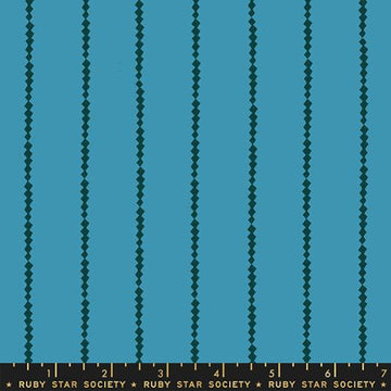 Ruby Star Society SUGAR MAPLE: Featherbed Stripes Geometric Retro-Vinyage Blue (1/4 Yard)