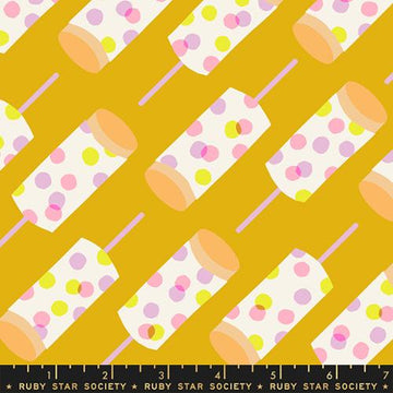 Ruby Star Society SUGAR CONE: Push Pops-Goldenrod (1/4 Yard)