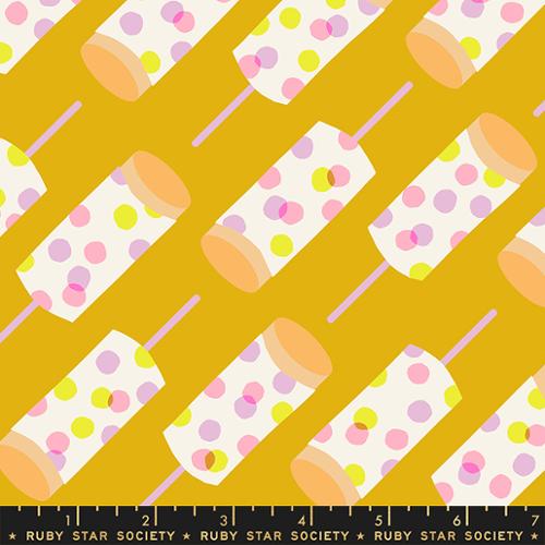 Ruby Star Society SUGAR CONE: Push Pops-Goldenrod (1/4 Yard)