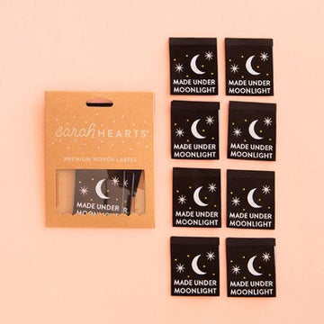 Sarah Hearts Sew in Labels: Made Under Moonlight- Black