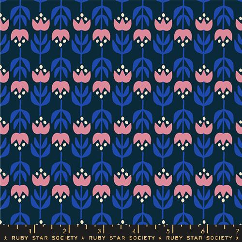Ruby Star Society WOODLAND PARK: Gathering-Teal Navy (1/4 Yard)