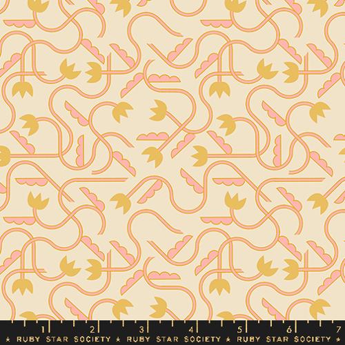 Ruby Star Society WOODLAND PARK: That One Flower Print-Parchment (1/4 Yard)