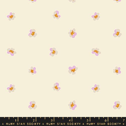 Ruby Star Society BIRD IS THE WORD: Violet-Natural (1/4 Yard)