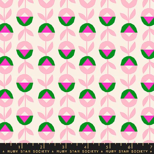 Ruby Star Society EYE CANDY: Flower Chain-Natural (1/4 Yard)