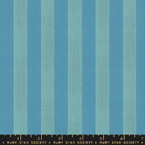 Ruby Star Society Warp Weft-OOH LUCKY LUCKY: Clothesline Stripe-Turquoise (1/4 Yard)