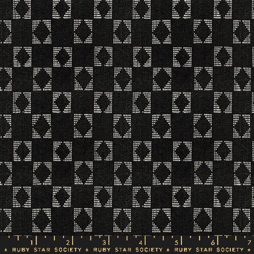 Ruby Star Society Warp Weft-OOH LUCKY LUCKY: Star-Soft Black (1/4 Yard)