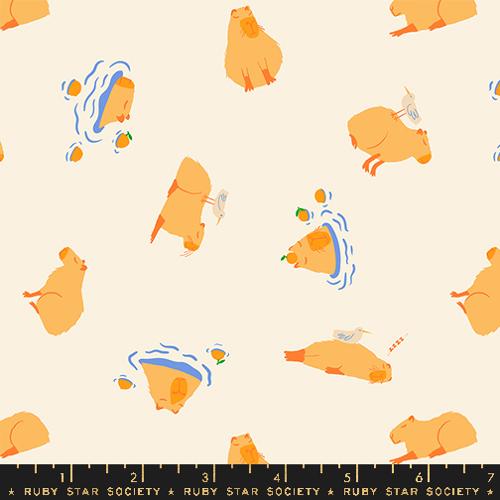 Ruby Star Society ANIMAL ANIMAL: Capybara-Natural (1/4 Yard)