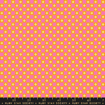 Ruby Star Society ANIMAL ANIMAL: Flower Check-Orange (1/4 Yard)